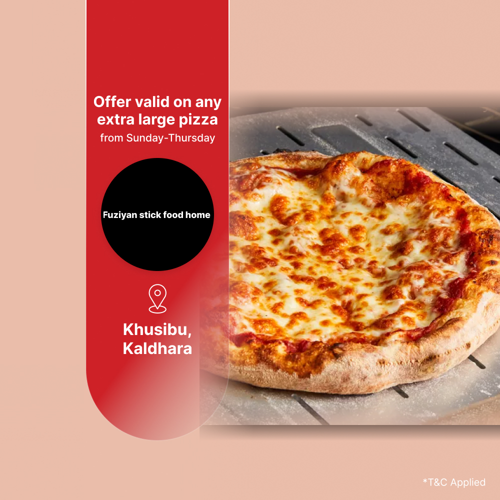 15% off on any extra-large pizza (Sunday to Thursday) at Fuziyan Stick Food